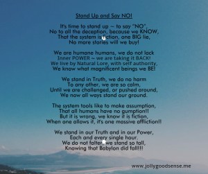 Stand Up and Say NO!